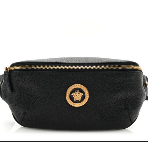 VERSACE Grained Calfskin Vanitas Medea Belt Bag Black (UNISEX) - Picture 12 of 16